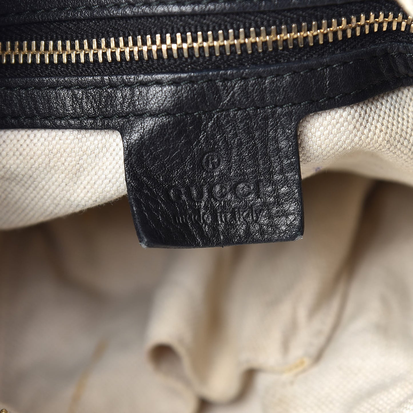 Calfskin Large Horsebit Web Hobo Black