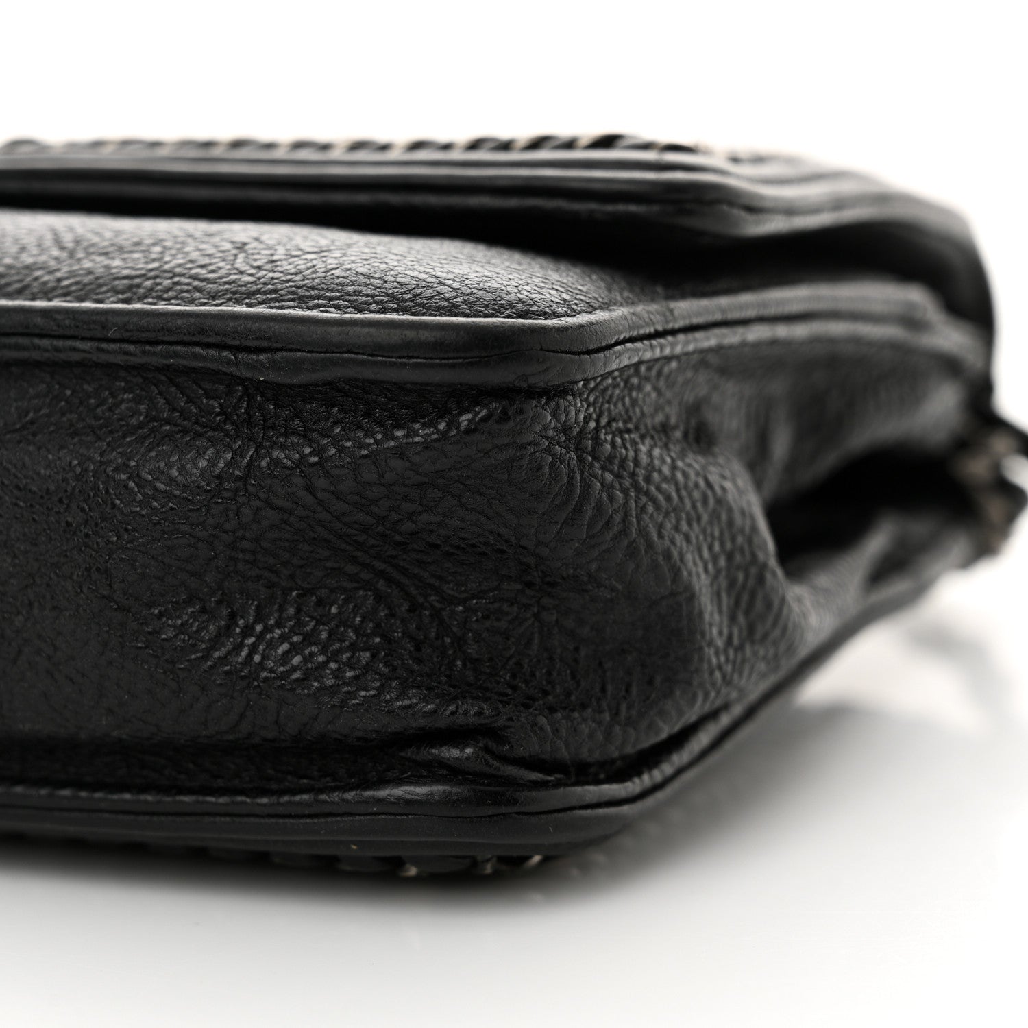 Chanel Calfskin Quilted Chain Around Boy Wallet On Chain WOC Black 10 of 14
