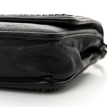 Chanel Calfskin Quilted Chain Around Boy Wallet On Chain WOC Black 10 of 14