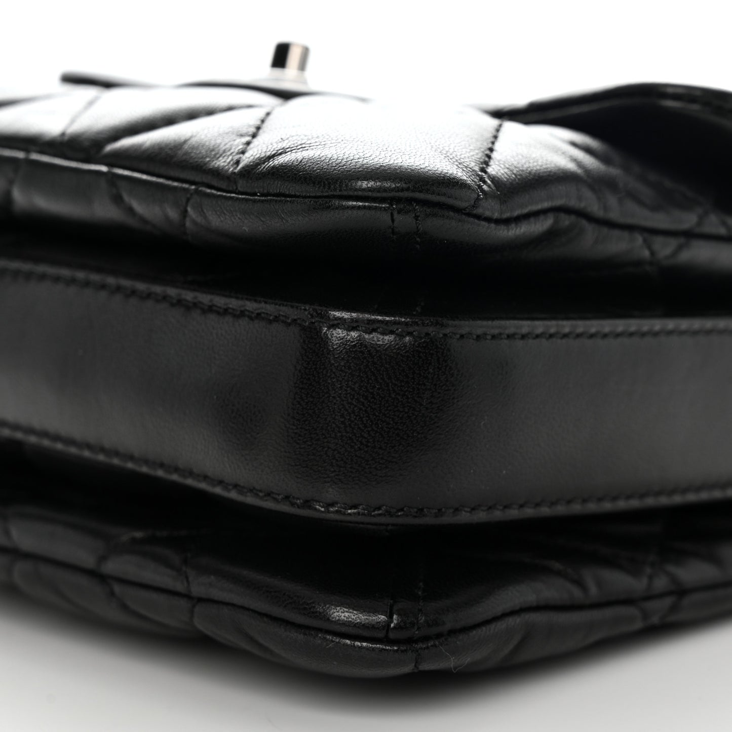 Lambskin Quilted Mini Chanel 3 Flap Black