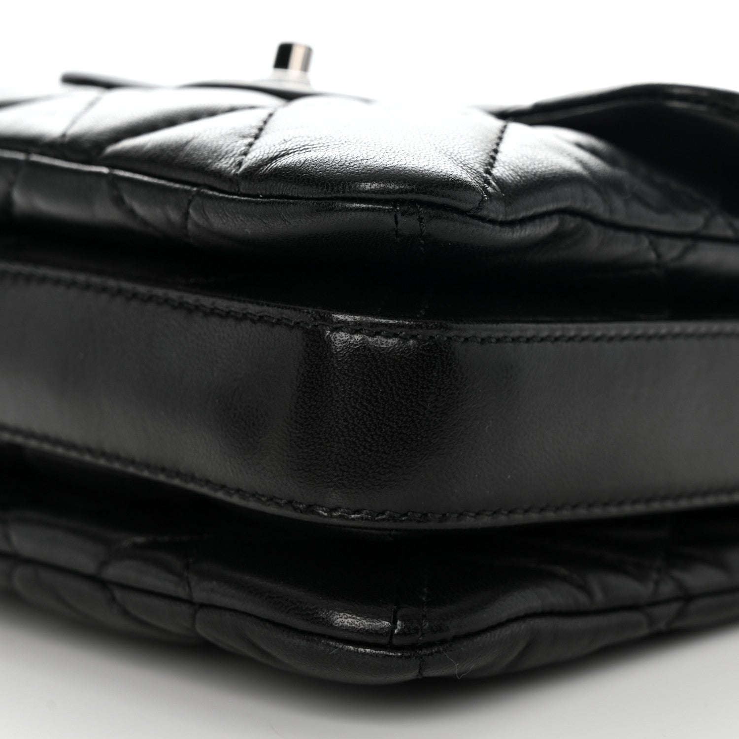 Chanel Lambskin Quilted Mini Chanel 3 Flap Black 10 of 11