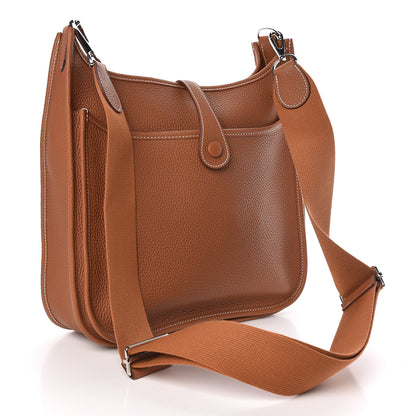 Hermes Taurillon Clemence Evelyne III PM Gold 3 of 11