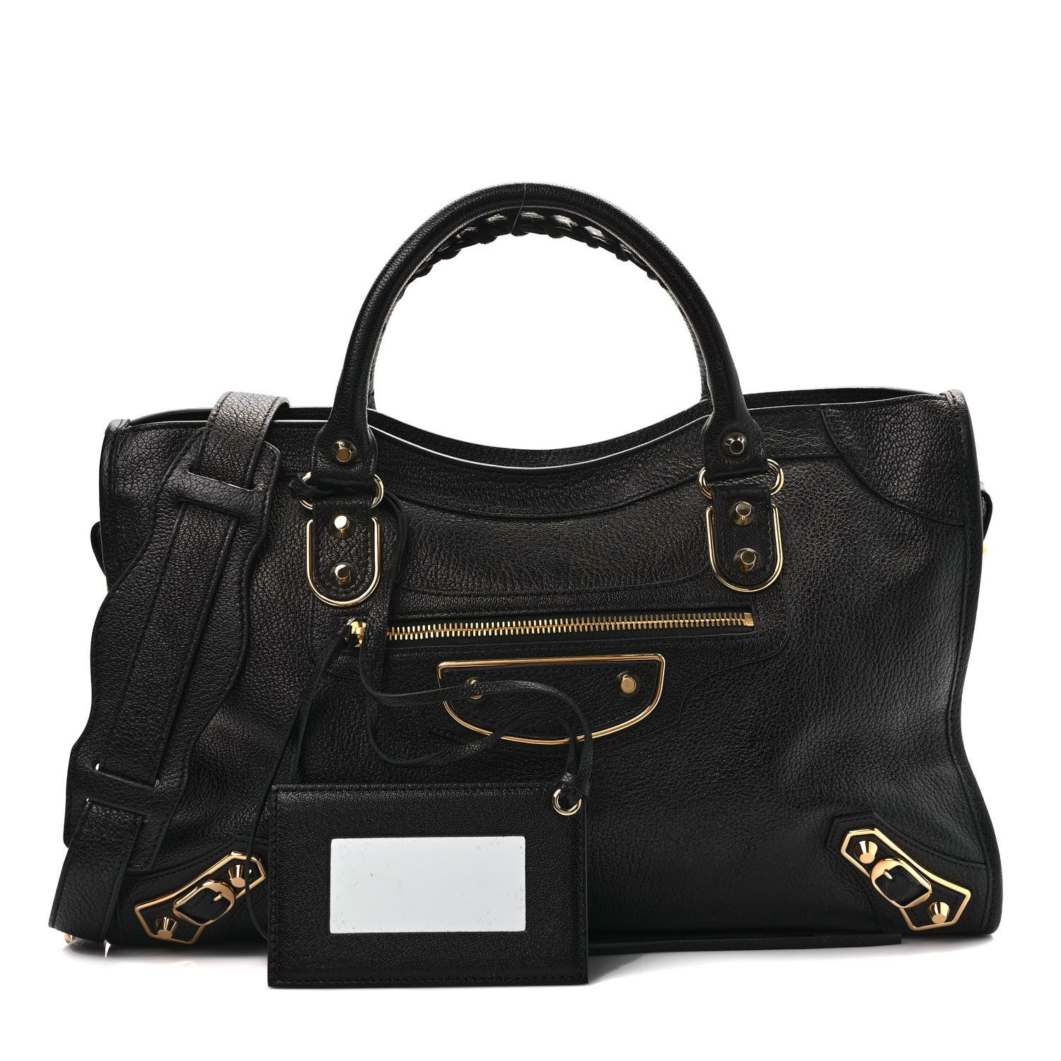 Balenciaga Chevre Gold Metallic Edge Hardware City Black 1 of 10