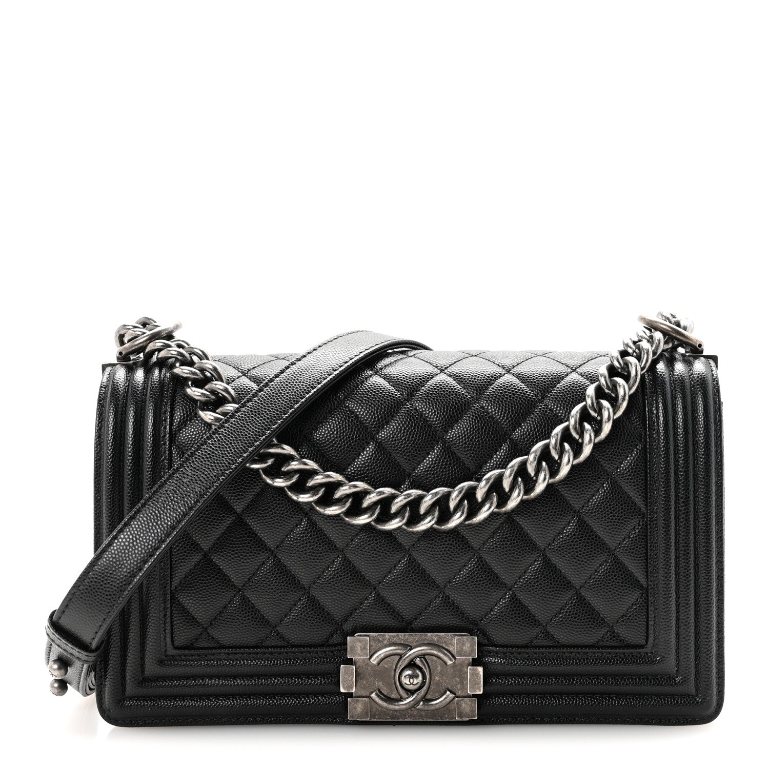 Chanel Caviar Quilted Medium Boy Flap Black 1 of 10