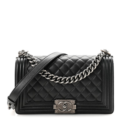 Chanel Caviar Quilted Medium Boy Flap Black 1 of 10