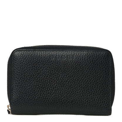 Gucci Pebbled Calfskin Zip Around Wallet Black 1 of 15