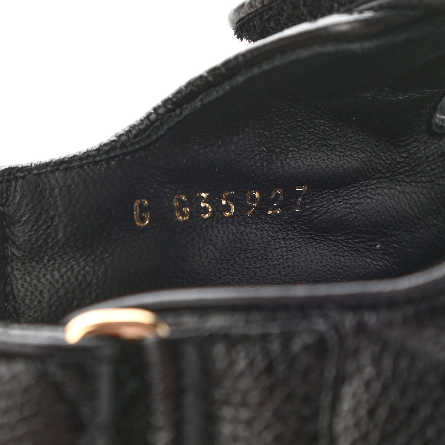 Grained Calfskin Velcro Dad Sandals 36.5 Black