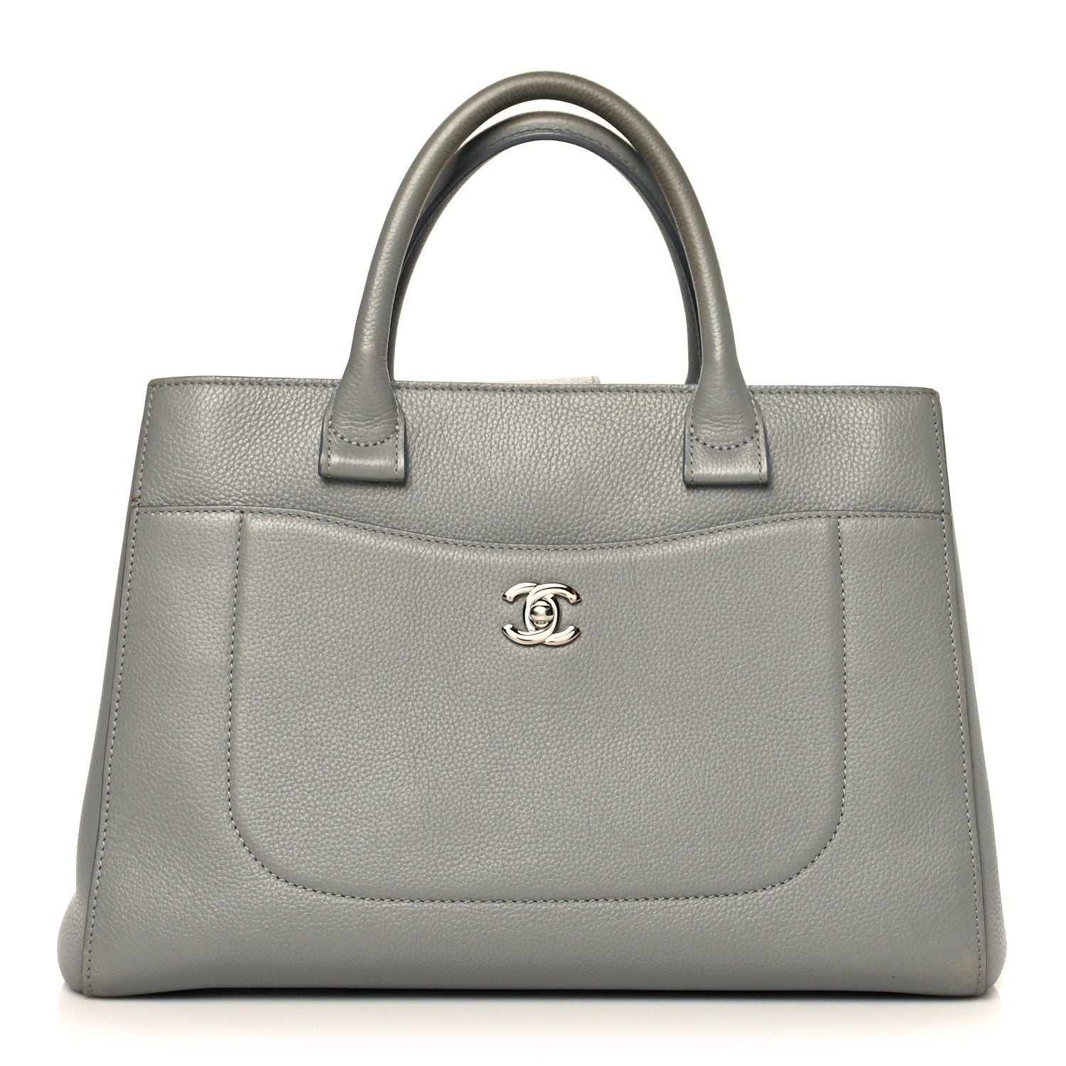 Chanel Grained Calfskin Small Neo Executive Shopper Tote Grey 1 of 20