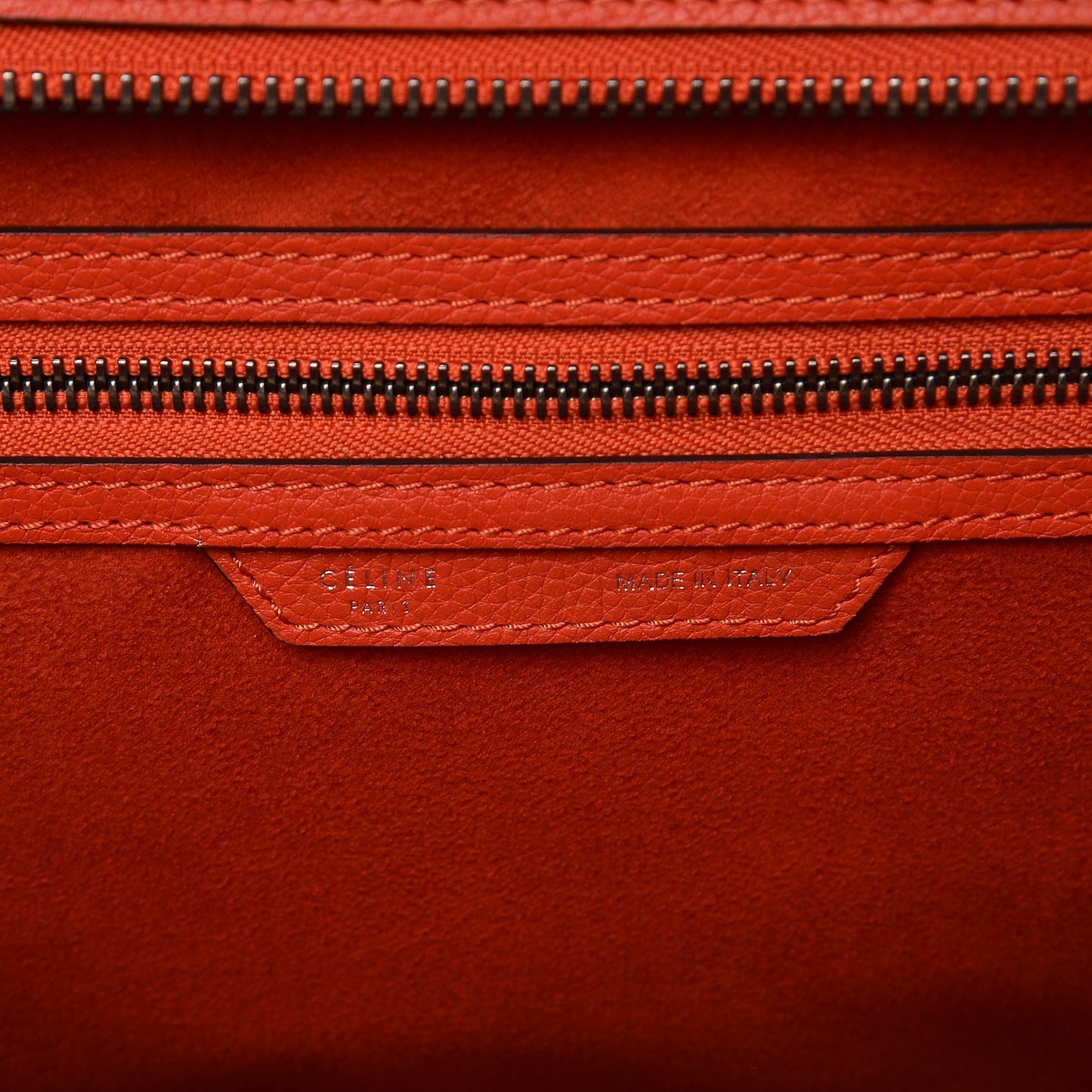 Drummed Calfskin Mini Luggage Vermillion