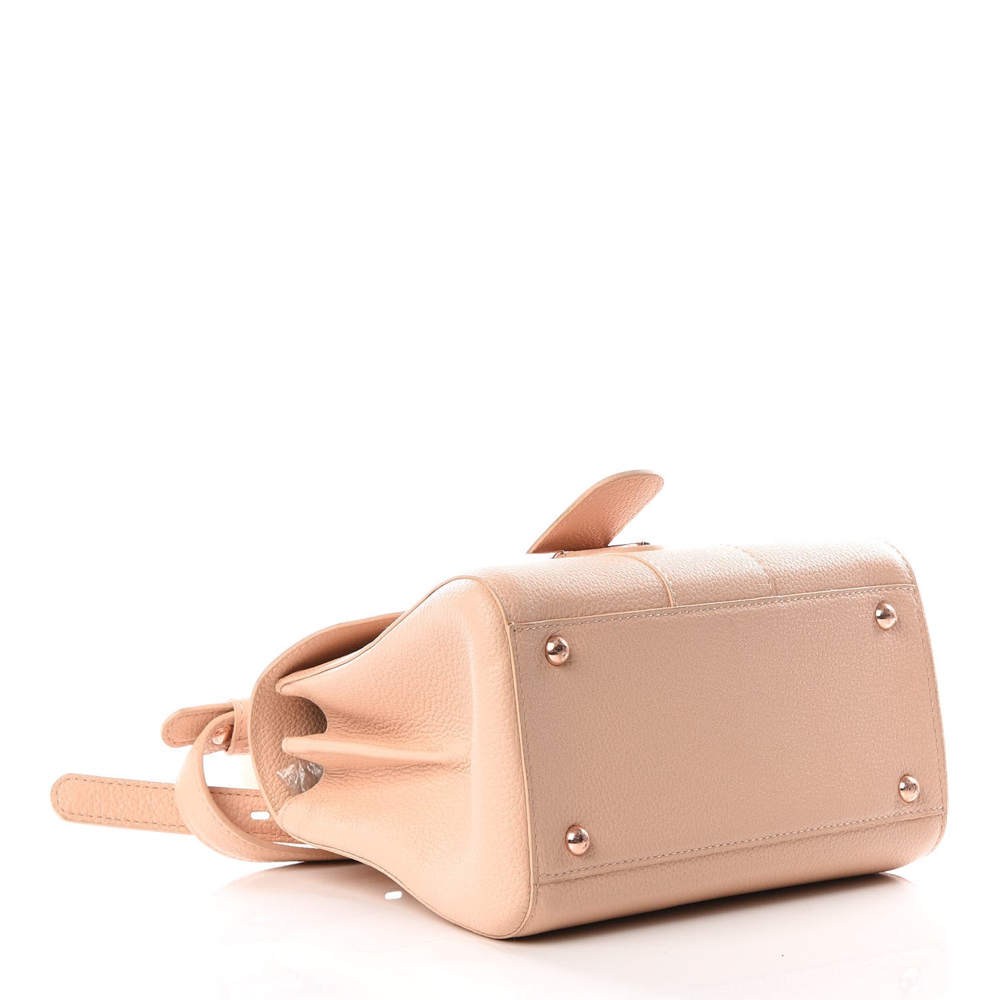 Grained Calfskin Mini Brillant Satchel Nude