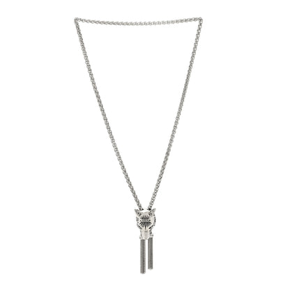 Gucci Sterling Silver Anger Forest Wolf Lariat Necklace 2 of 4