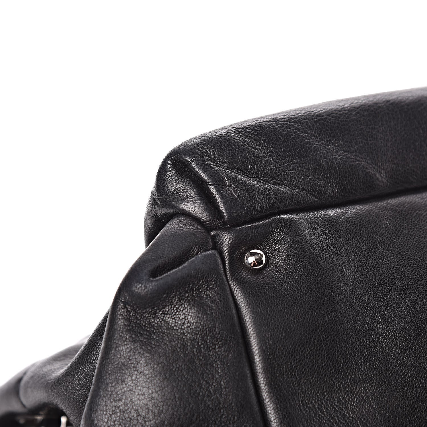 Chanel Lambskin Lax Accordion Hobo Black 13 of 17