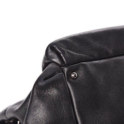Chanel Lambskin Lax Accordion Hobo Black 13 of 17