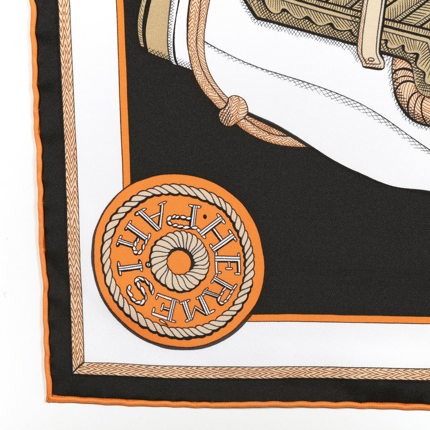 Hermes Silk Zouaves Et Dragons Scarf 90 Jaune Vif Bordeaux 2 of 3