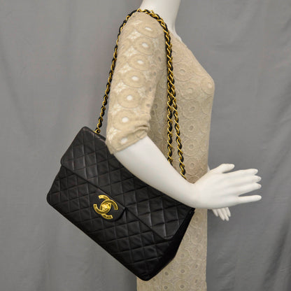 Chanel Lambskin XL Jumbo Flap Black 2 of 8