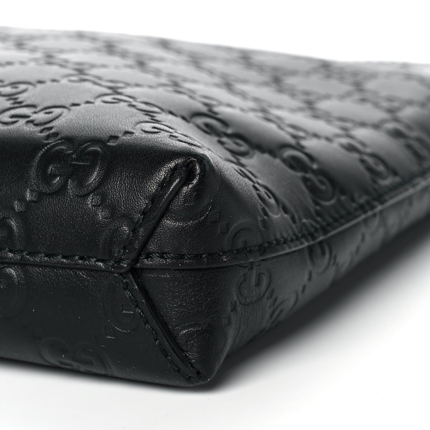 Guccissima Medium Flat Messenger Bag Black