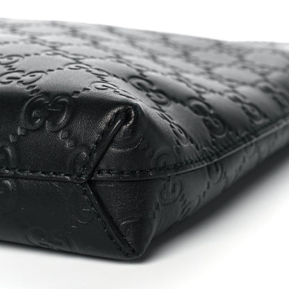 Gucci Guccissima Medium Flat Messenger Bag Black 11 of 15