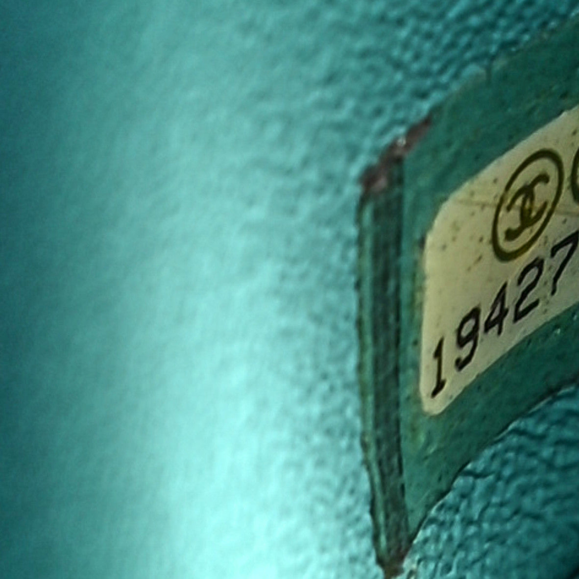 Lambskin Quilted Jumbo Double Flap Turquoise