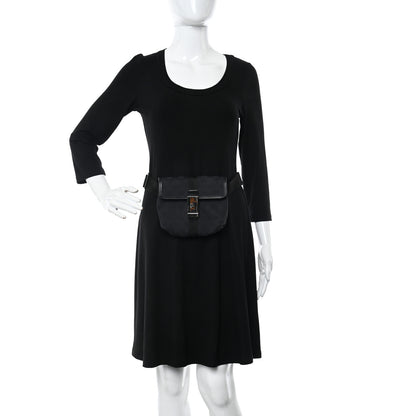 Gucci GG Monogram Web Buckle Belt Bag Black 2 of 9