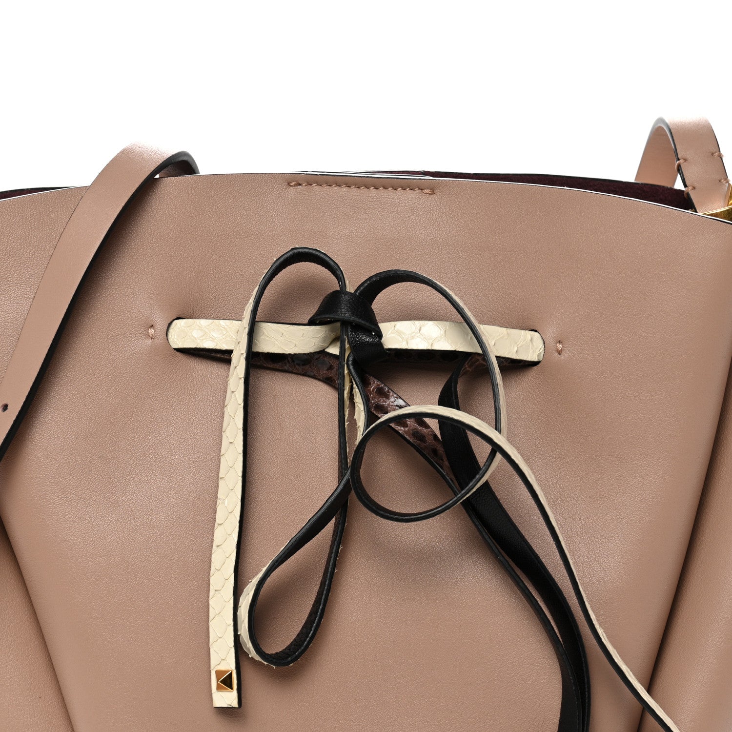 【2袋set】【新品未開封】ウェルレコ Wellreco★バーゲンSALE★ Valentino Garavani Vitello Ayers VLogo Bucket Bag Rose Cannelle