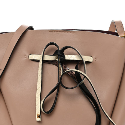 Valentino Garavani Vitello Ayers VLogo Bucket Bag Rose Cannelle 7 of 9