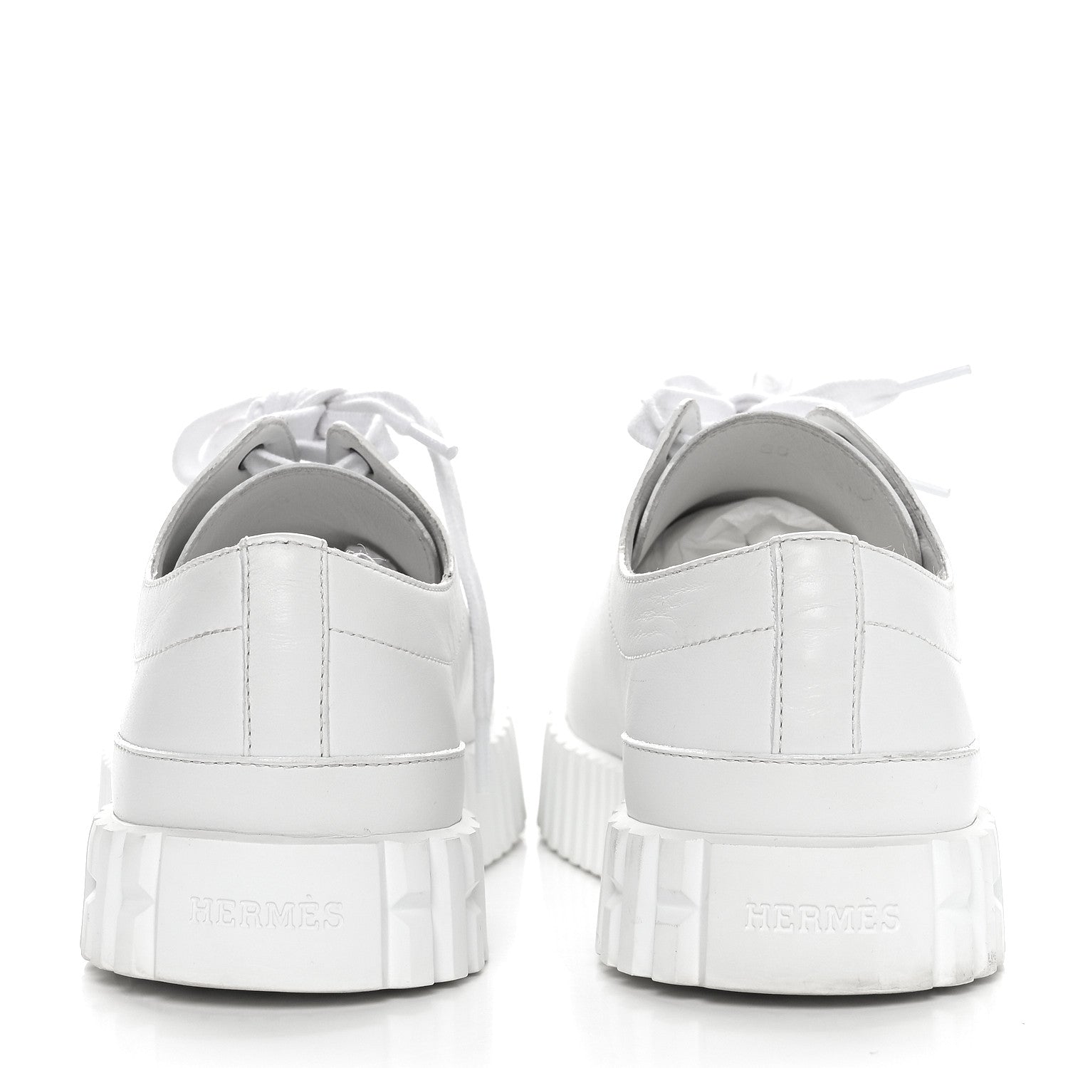 Hermes Calfskin Cross Sneakers 36 White 5 of 9