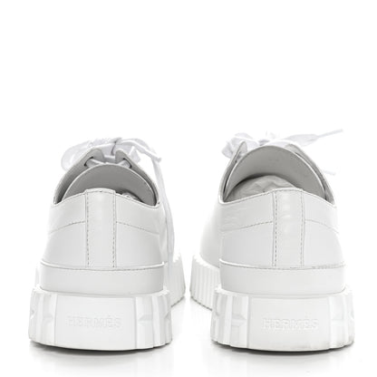 Hermes Calfskin Cross Sneakers 36 White 5 of 9