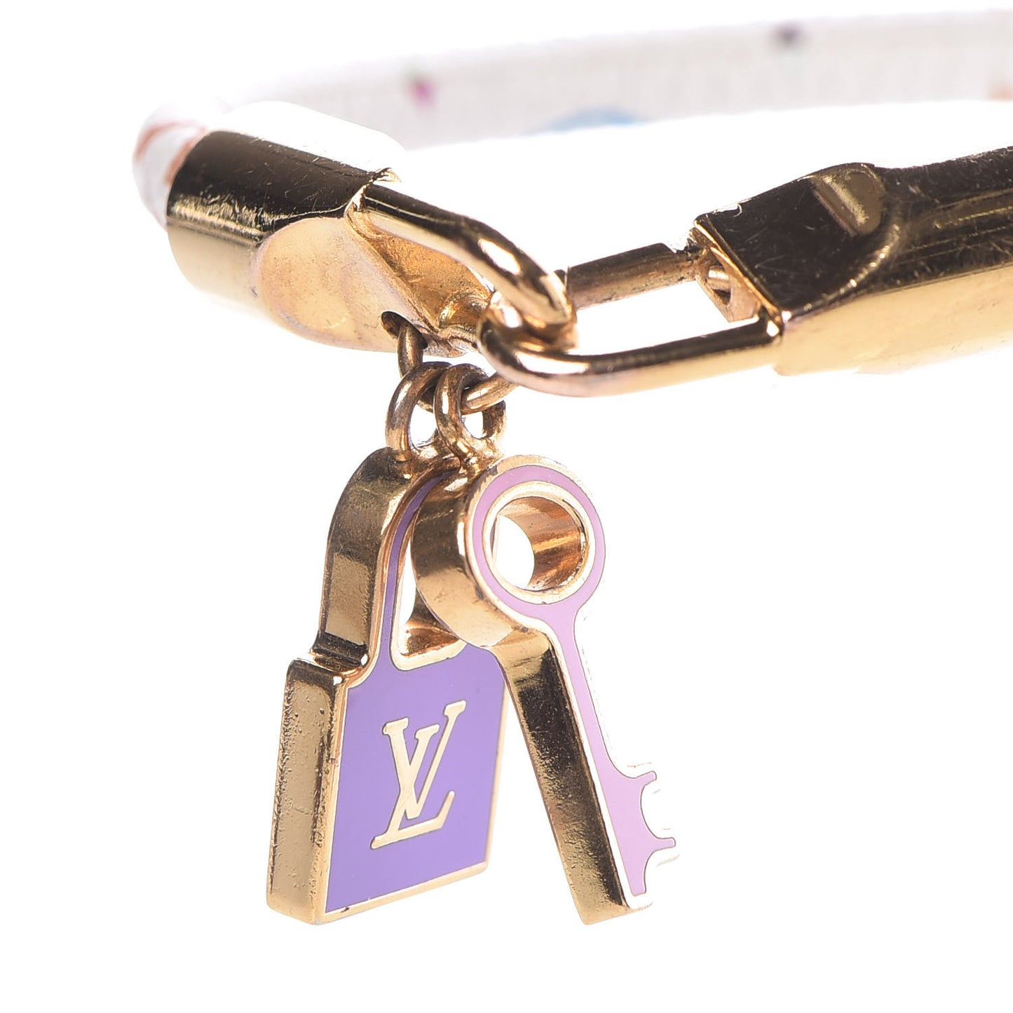 Monogram Multicolor Luck It Bracelet 19 White
