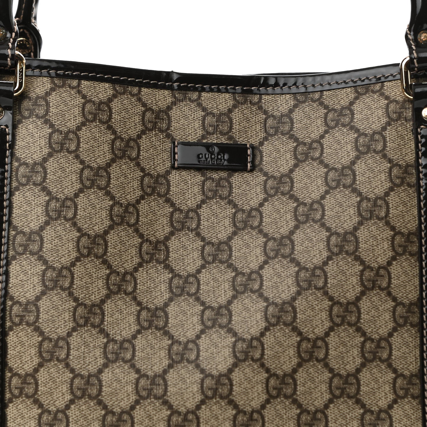 GG Plus Monogram Medium Joy Tote Dark Brown