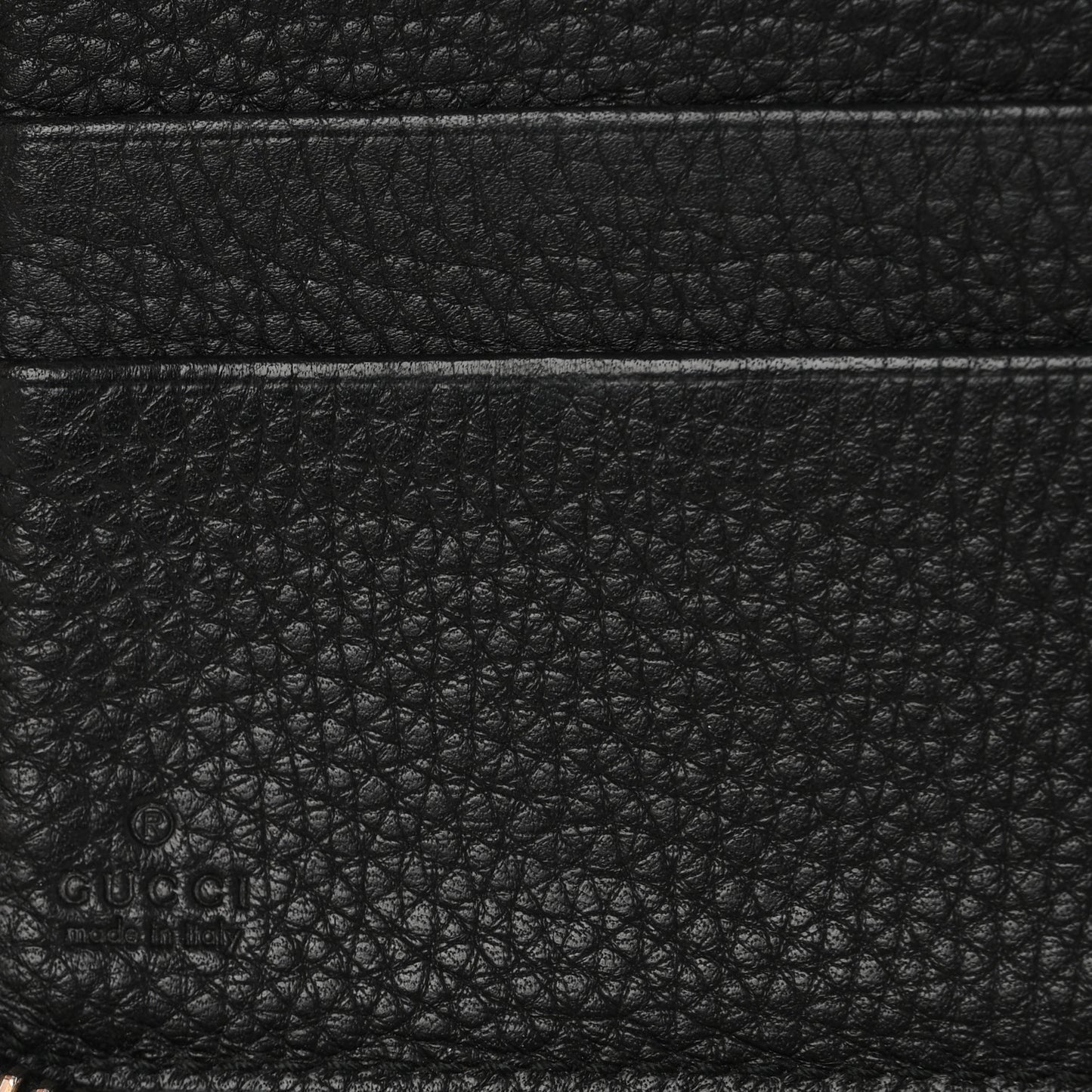 Pebbled Calfskin Soho Zip Around Wallet Black