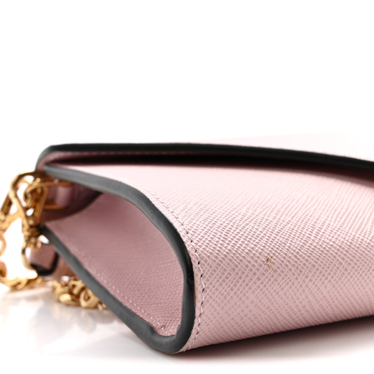 Prada Saffiano Metal Envelope Clutch Pink 8 of 10