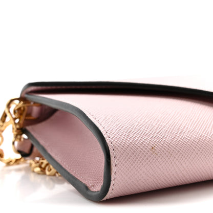 Prada Saffiano Metal Envelope Clutch Pink 8 of 10