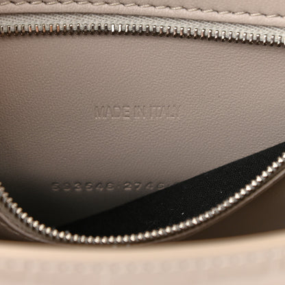 Balenciaga Shiny Calfskin Crocodile Embossed Small Hourglass Top Handle Bag Cold Beige 7 of 10