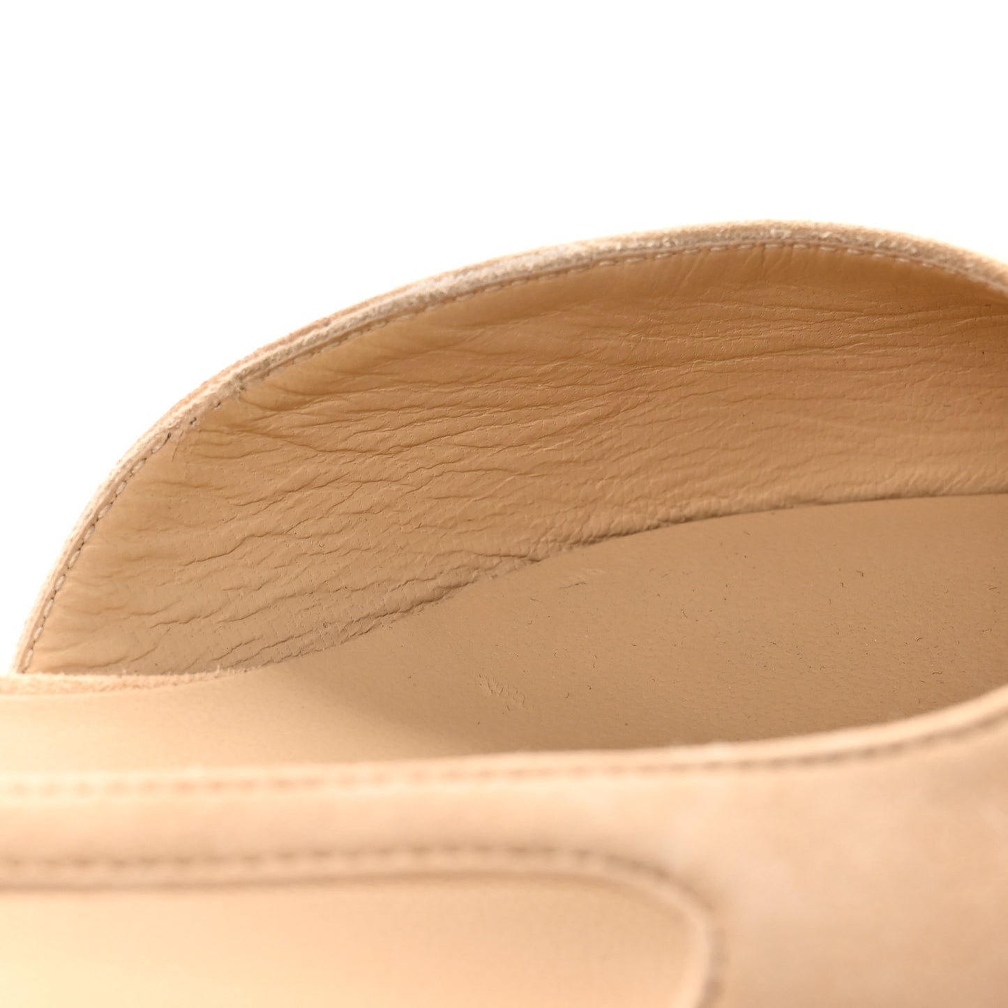 Suede Cap Toe CC Slingback Pumps 36.5 Beige Black