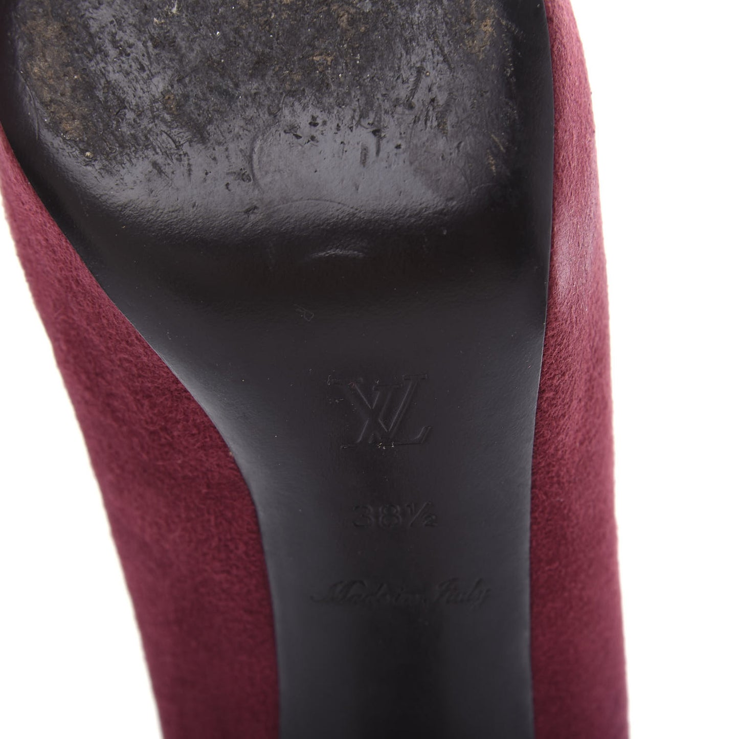 Suede Oh Really Peep Toe Pumps 38.5 Grenat