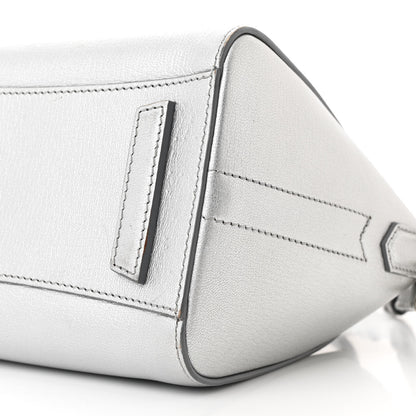 Givenchy Metallic Sugar Goatskin Mini Antigona Silver 10 of 10