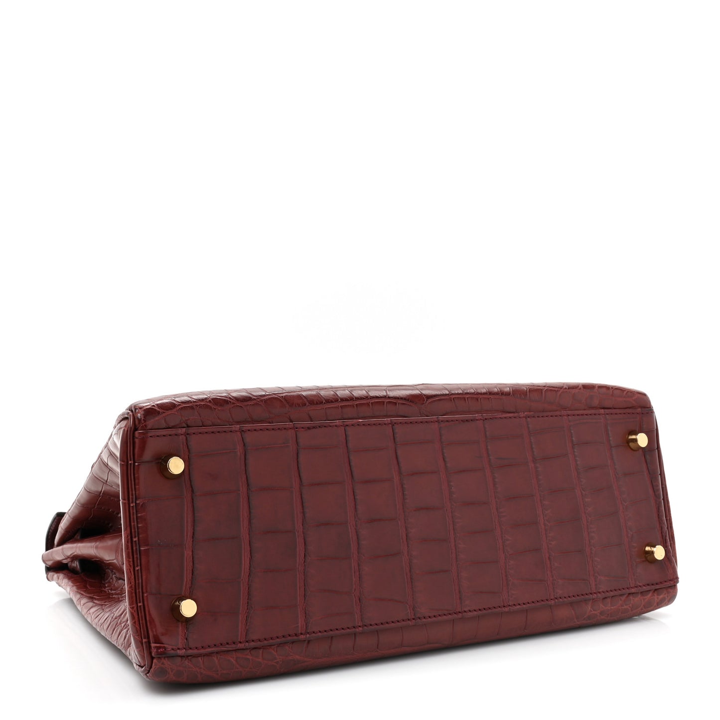 Matte Alligator Kelly Retourne 32 Bourgogne
