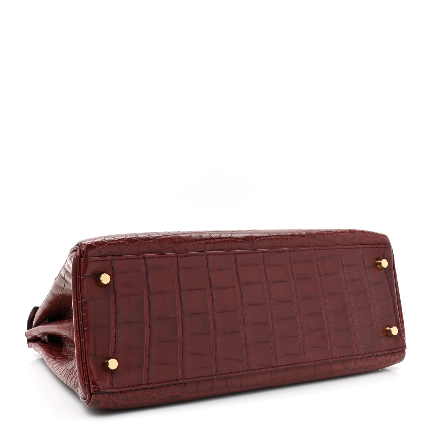 Hermes Matte Alligator Kelly Retourne 32 Bourgogne 4 of 8