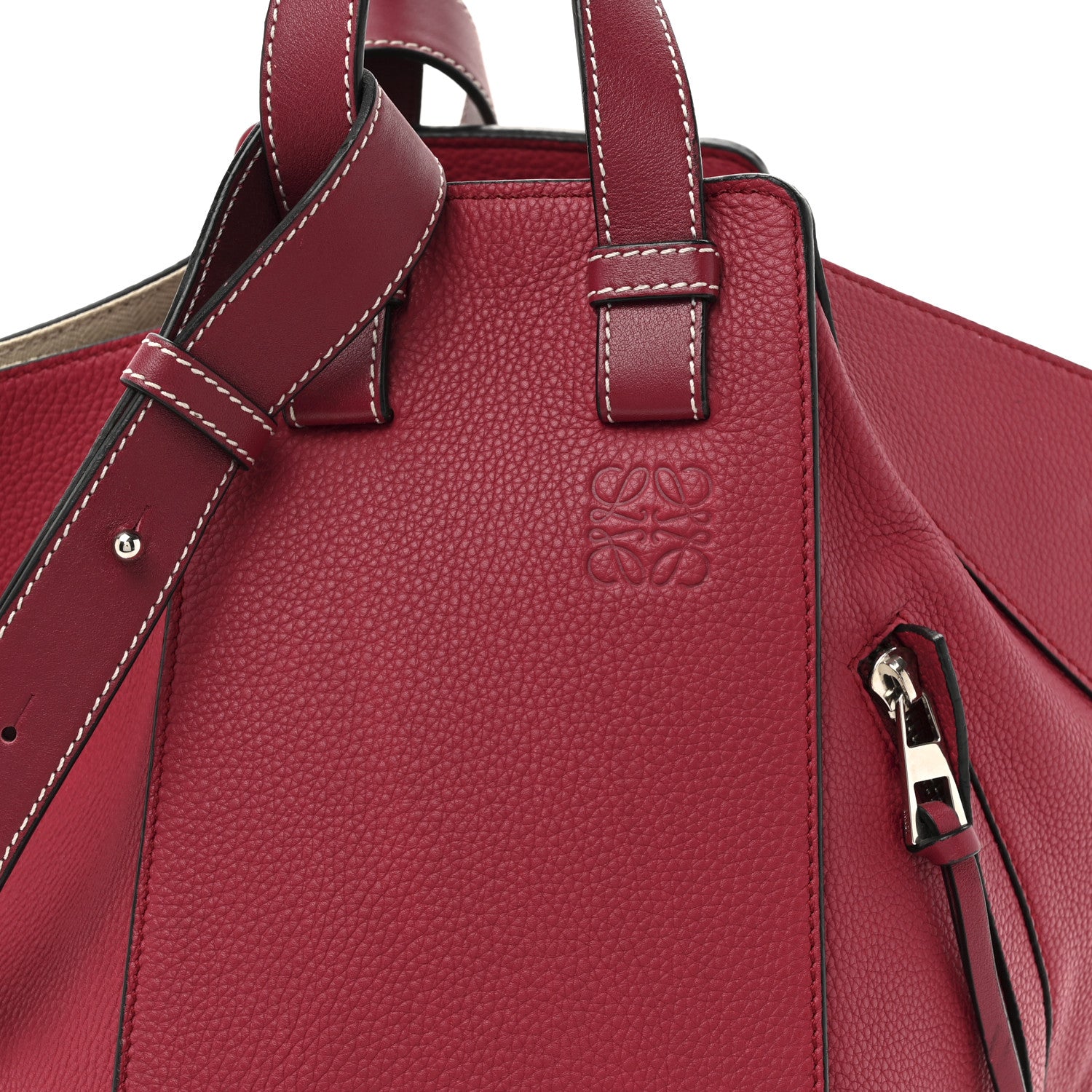 Loewe Grained Calfskin Small Hammock Shoulder Bag Raspberry 8 of 13