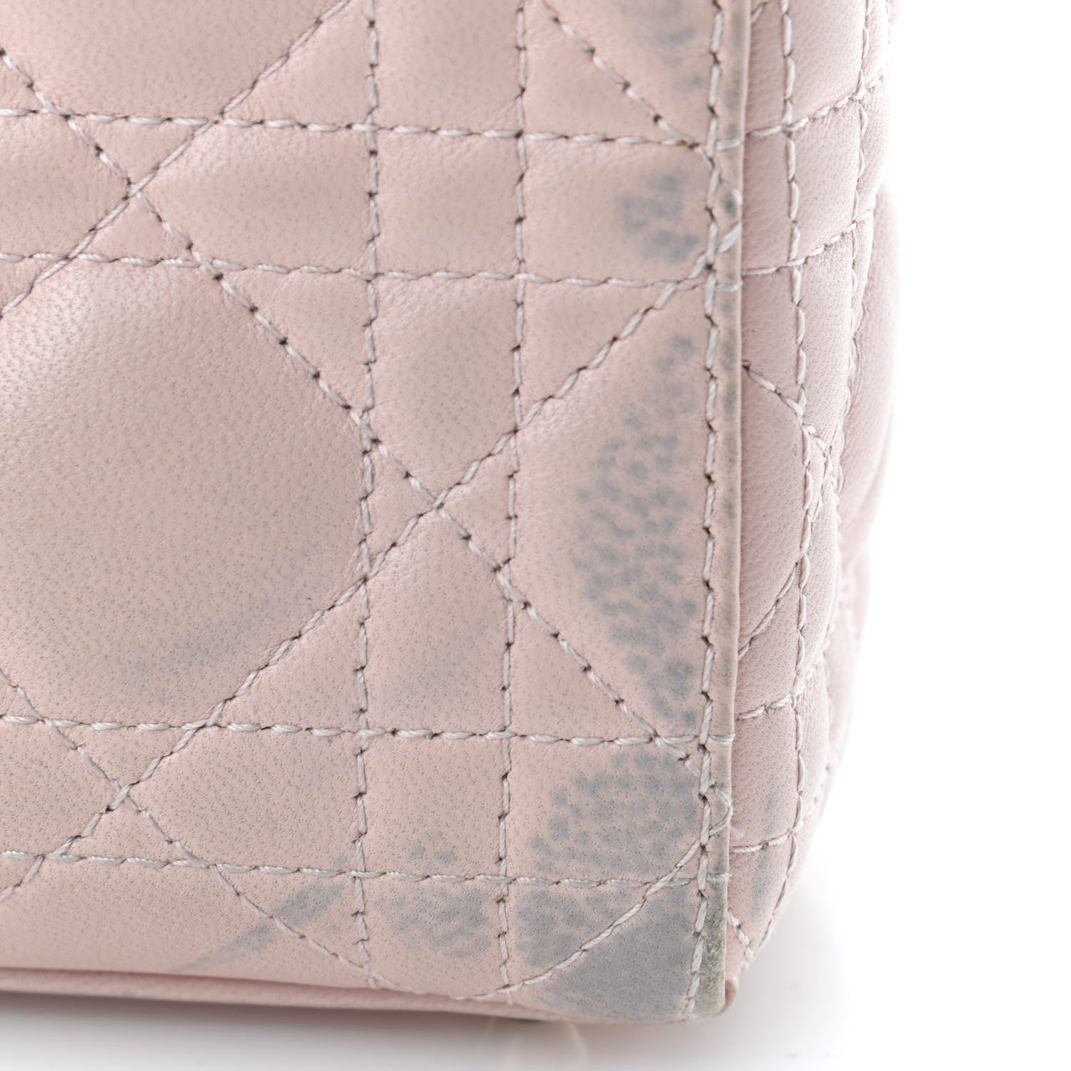 Christian Dior Lambskin Cannage Mini Lady Dior Rose Poudre 7 of 14