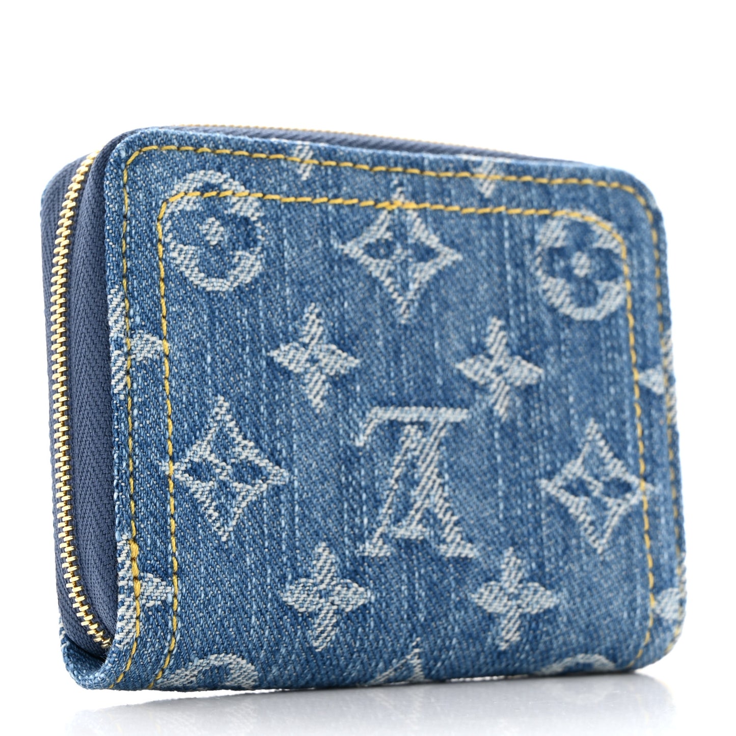 Denim Monogram Zippy Coin Purse Blue