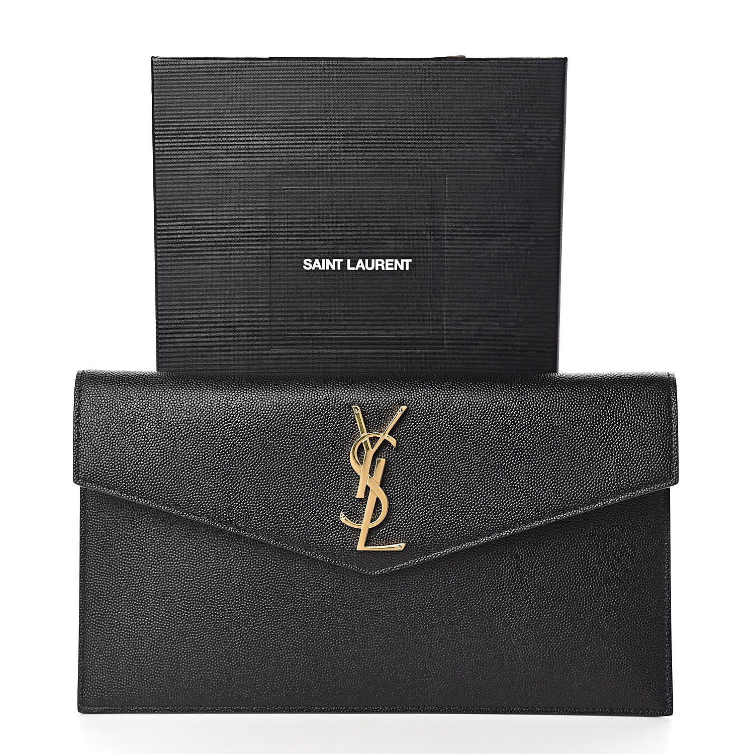 Saint Laurent Grain De Poudre Uptown Pouch Black 7 of 7