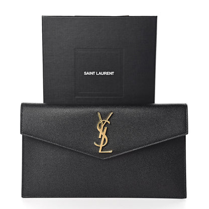 Saint Laurent Grain De Poudre Uptown Pouch Black 7 of 7