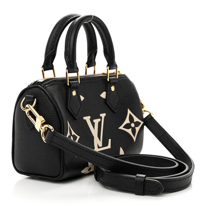 Louis Vuitton Empreinte Monogram Giant Nano Speedy Black Beige 3 of 10
