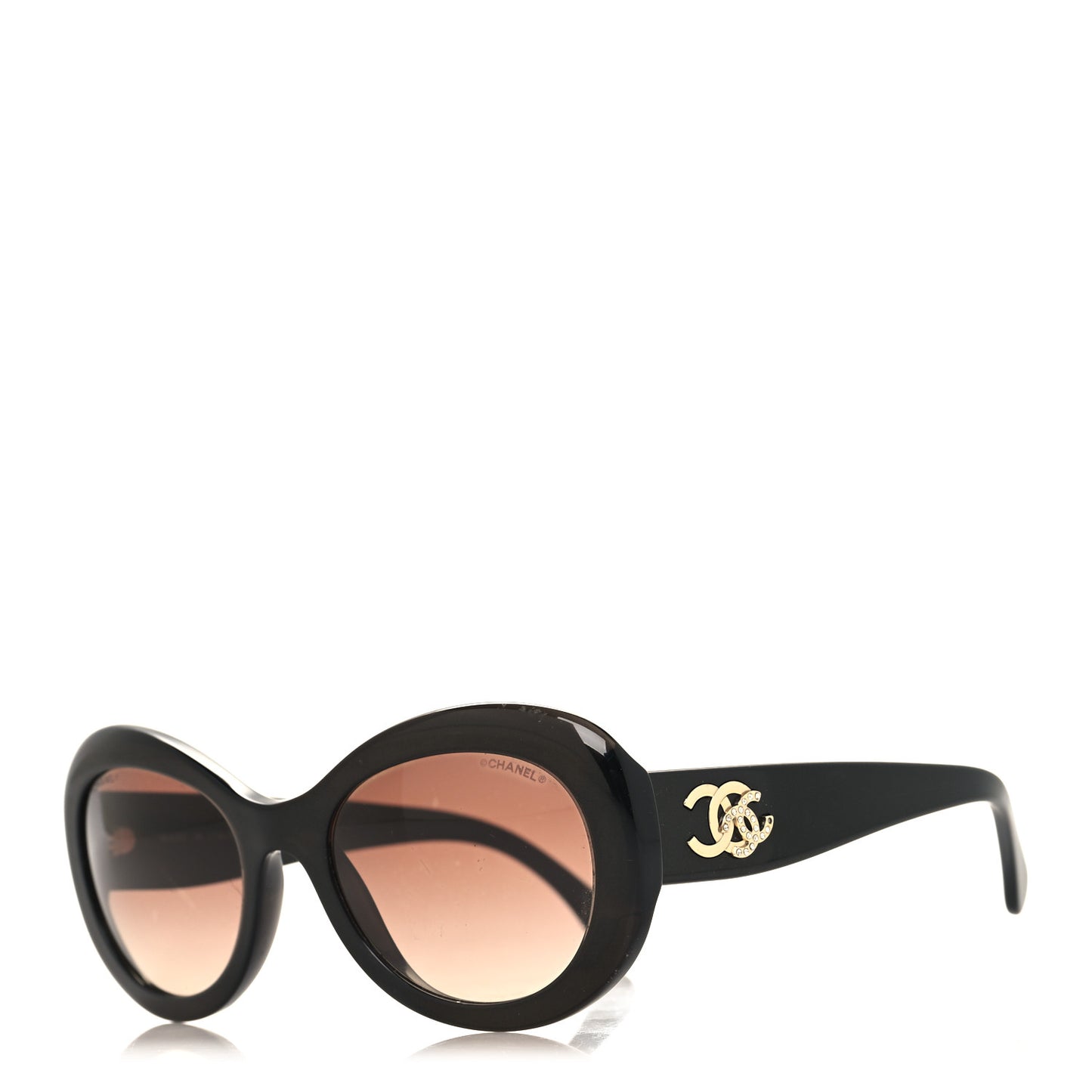 Acetate Polarized Oval CC Sunglasses 5469-B Dark Brown