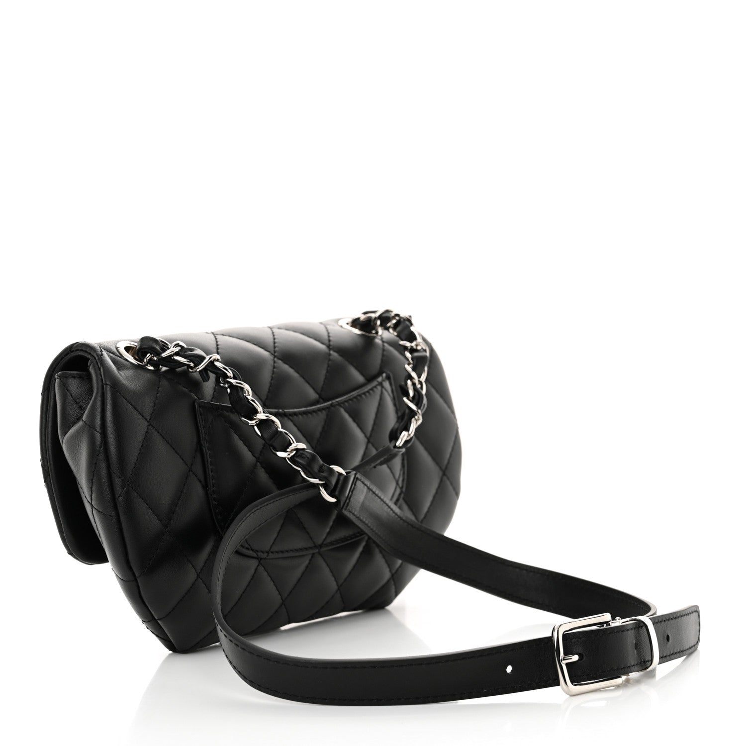 Chanel Calfskin Quilted CC Uniform Flap Belt Bag Black 3 of 10