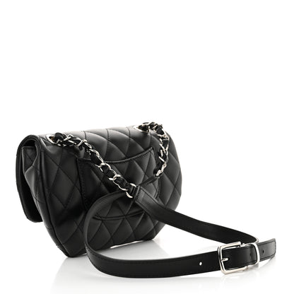 Chanel Calfskin Quilted CC Uniform Flap Belt Bag Black 3 of 10