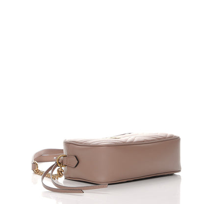 Gucci Calfskin Matelasse Small GG Marmont Chain Shoulder Bag Porcelain Rose 4 of 7