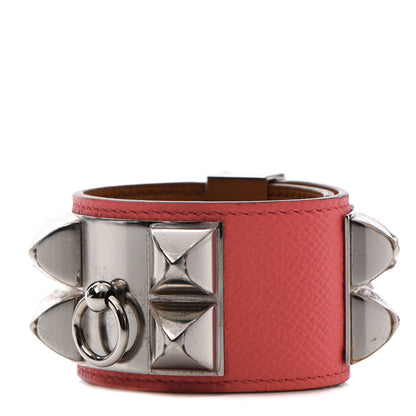 Hermes Epsom Collier de Chien CDC Bracelet S Rose Jaipur 1 of 7