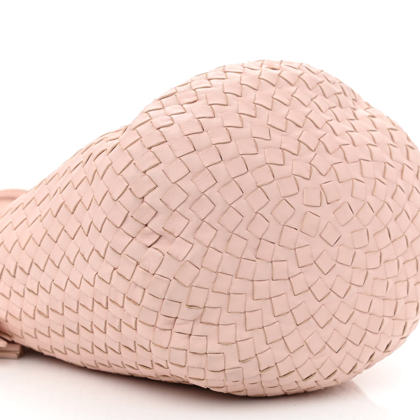 Nappa Intrecciato Drawstring Tassel Bucket Pink